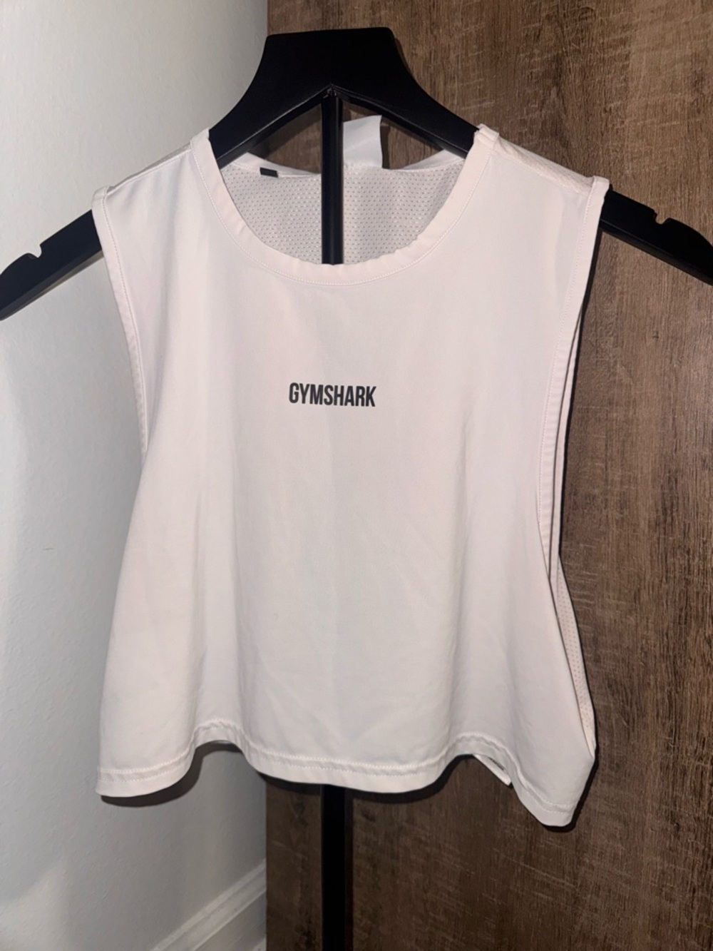 Gymshark White Athletic Crop Tank